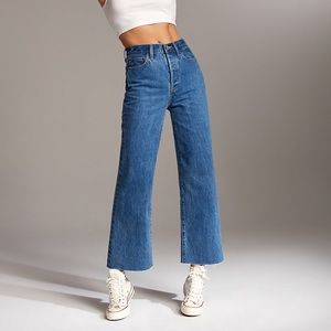 Denim Forum The Farrah Wide Leg Jeans